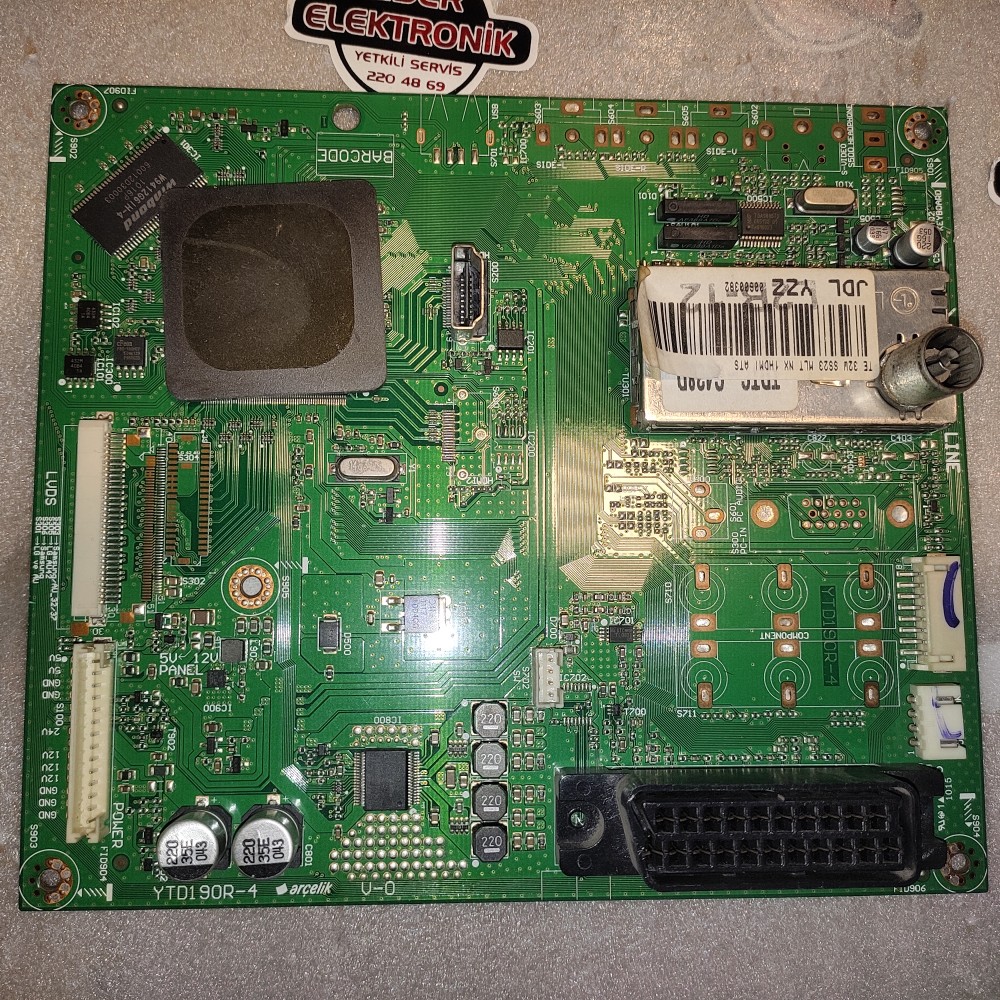 YTD190R-4, JDL YZZ, TE 32W SS23 MLT, ARÇELİK, MAİN BOARD, ANA KART